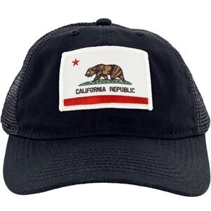 Civil Standard Baseball Cap California Flag Black CALIFORNIA REPUBLIC